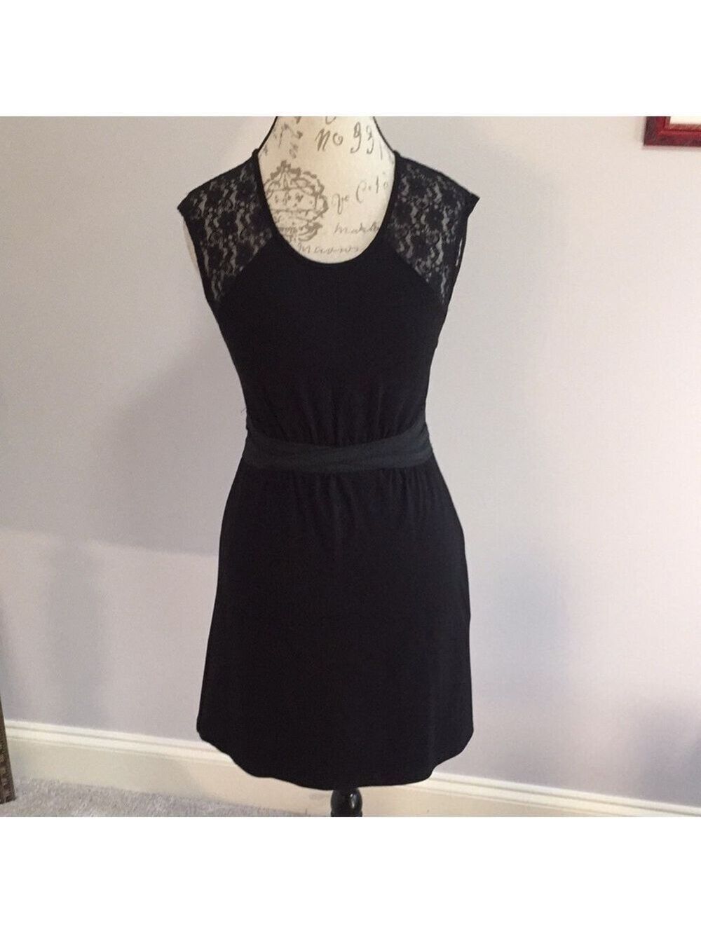 NWT FREE GENERATION - Lace Back Dress Black Size Small